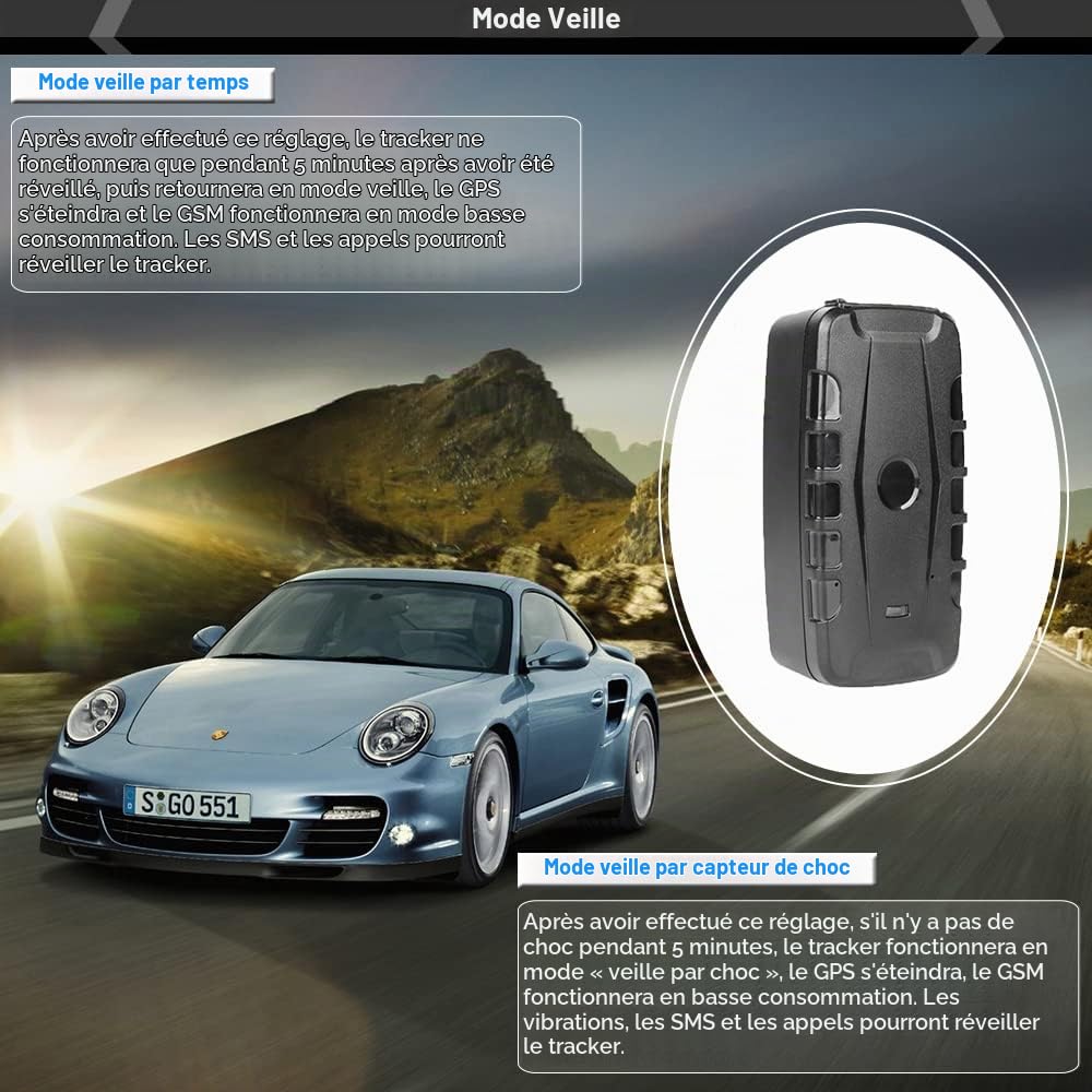 TKMARS Traceur GPS Voiture sans Abonnement 4GTK918 Tracker GPS 20000mah Autonomie en Veille Ultra Longue,Traqueur Convient aux Bateaux,Flottes,Camping-Cars,Camions,Conteneurs,Taxis,Bus,Moto