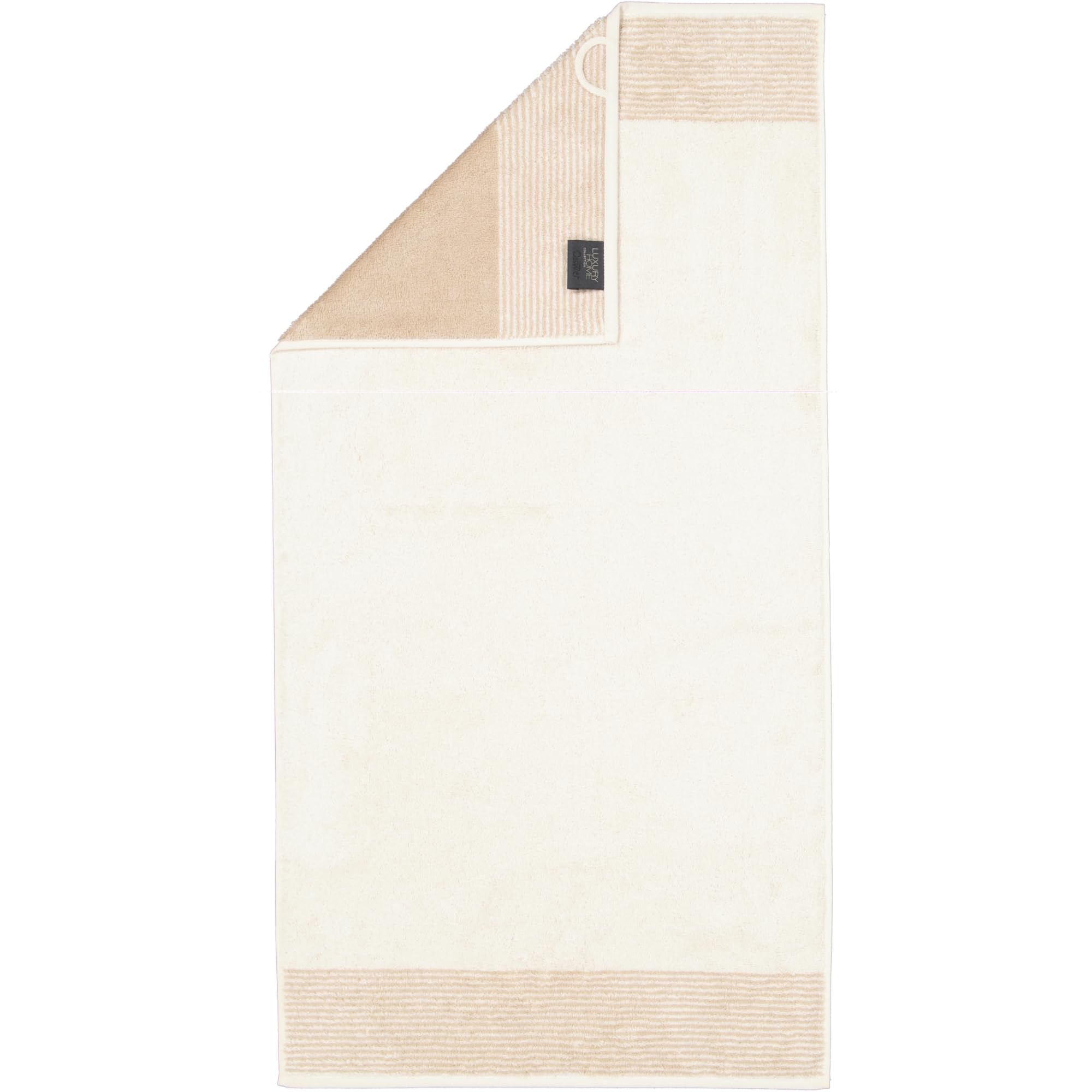Serviette Cawö Luxury Home Two-Tone 590 naturel pour un style de bain épuré