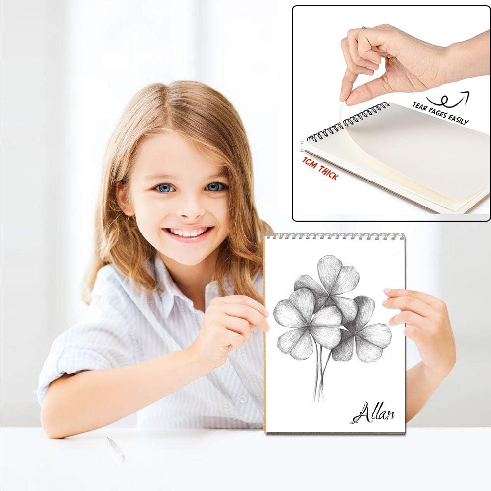 JOYISEN スケッチパッド A5 160GSM スパイラル綴じスケッチブック