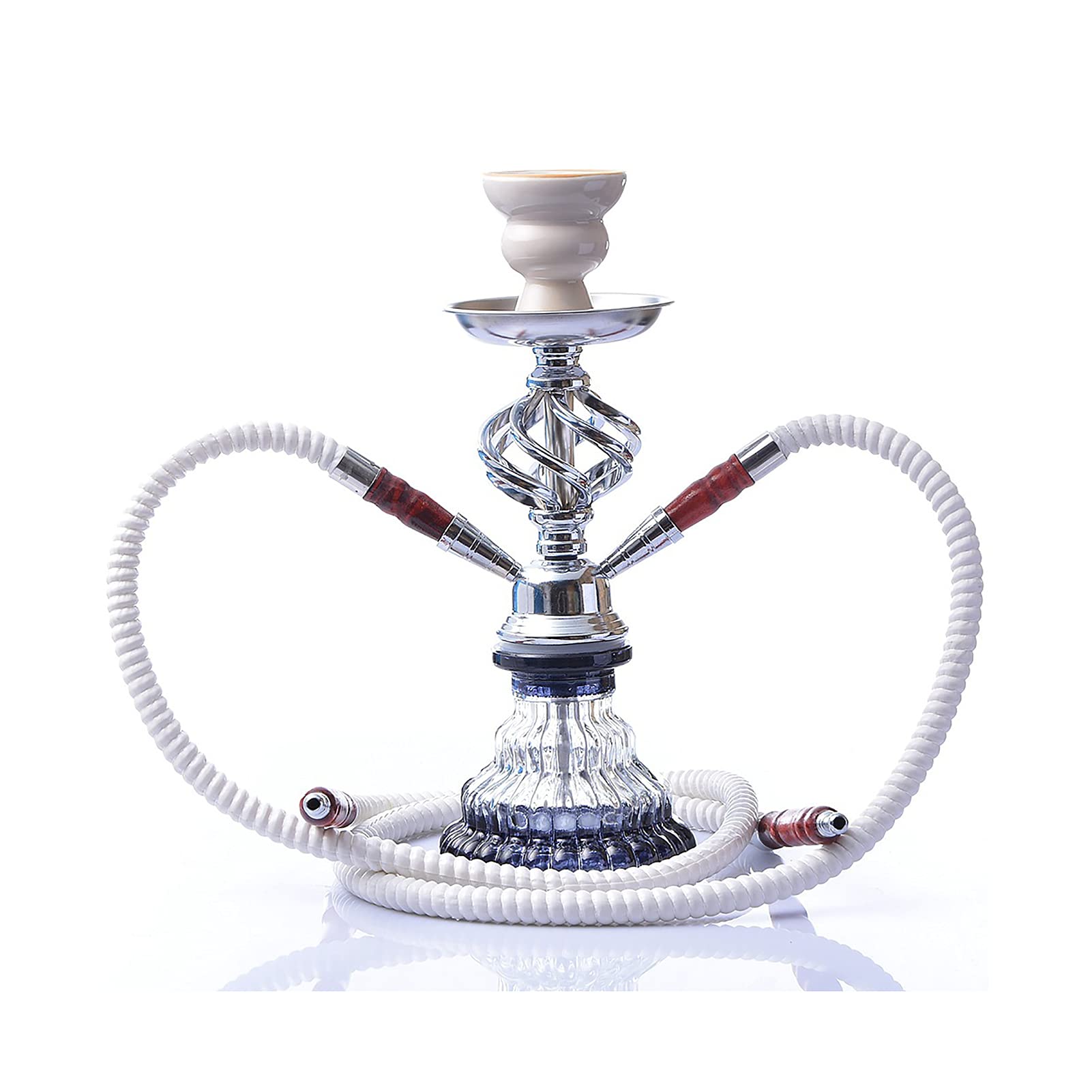 Juego De Narguiles De Doble Tubería Árabe, 2 Manguera Premium Shisha Hookah Kit, Con Pinzas De Carbón De Cuero De La Popaah, Le Permiten Tener Una Mejor Experiencia