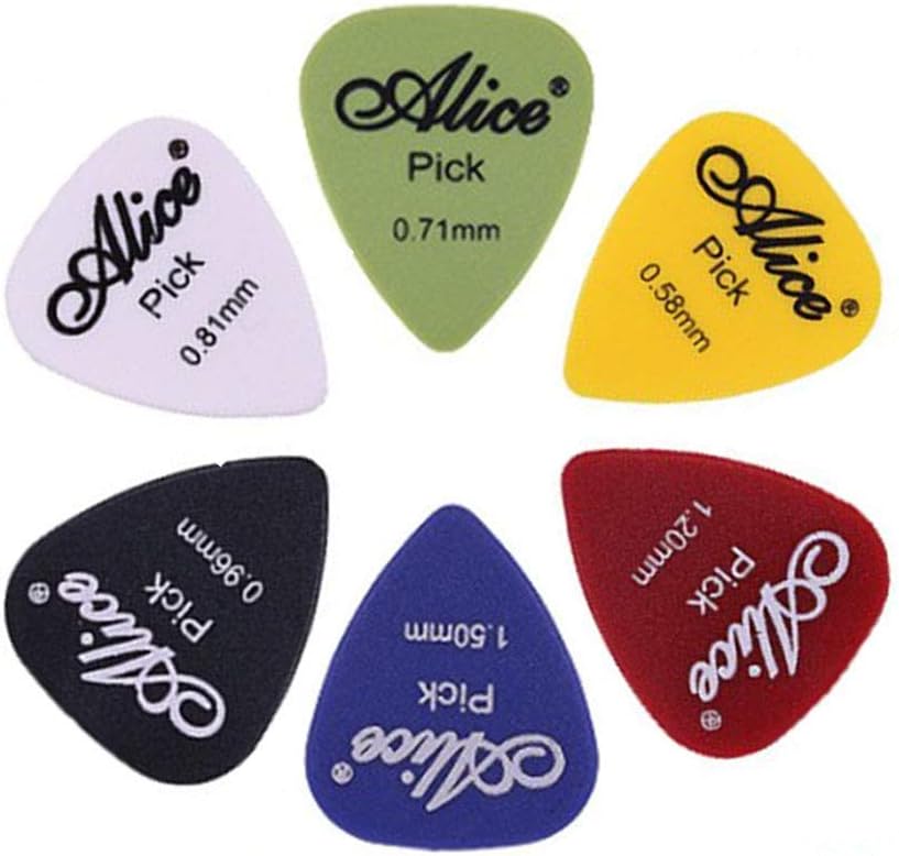 Astropick - Box of 40 Plectrums for Electric, Acoustic, Bass or Folk Guitars - 6 Thicknesses: 0.58, 0.71, 0.81, 0.96, 1.20 and 1.50 mm - Suitable for Men and Women