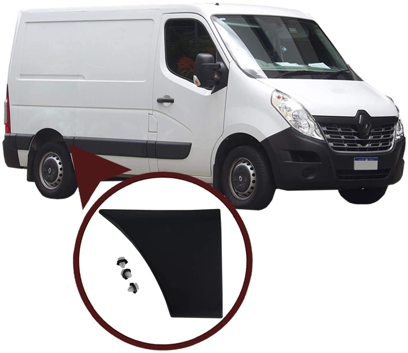 Cache panneau arrière droit | Installation facile & qualité OEM | Compatible avec Renault Master III, Opel Movano III, Nissan NV400 | FINAO AUTOPARTS