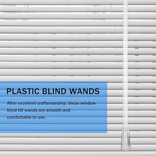 Miniatura 2 de DOITOOL 8 piezas de 17 pulgadas de repuesto para persianas verticales con gancho, piezas de repuesto para persianas verticales, varita inclinable
