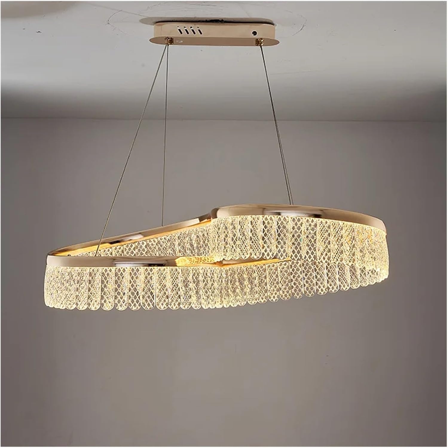 ラウンド天井シャンデリア モダンクリスタルランプ 高級雰囲気