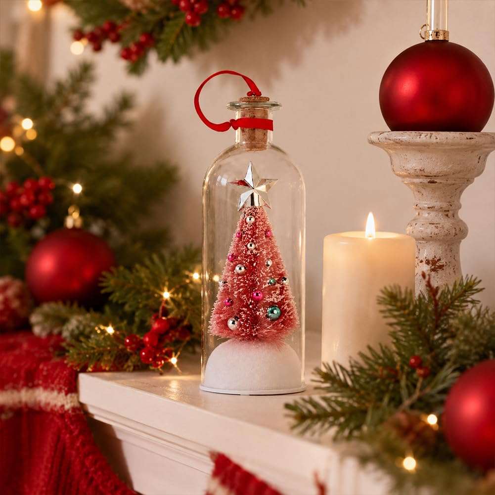 Albero di Natale registrabile in una bottiglia di vetro, ricordo messaggio
