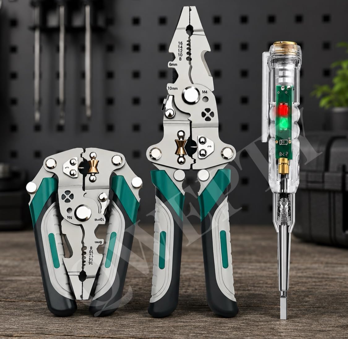 2026 Multifunctional Stainless Steel Wire Cutter Foldable Wire Stripper Crimper Cable Cutter Pliers Non slip Grip for Cutting Electrical Stripping and Crimping Hand Tool [Voltage Tester Screwdriver]-picture-40