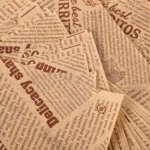 Hermoso papel de hornear antiadherente DOITOOL y hojas de papel encerado para alimentos limpios 8