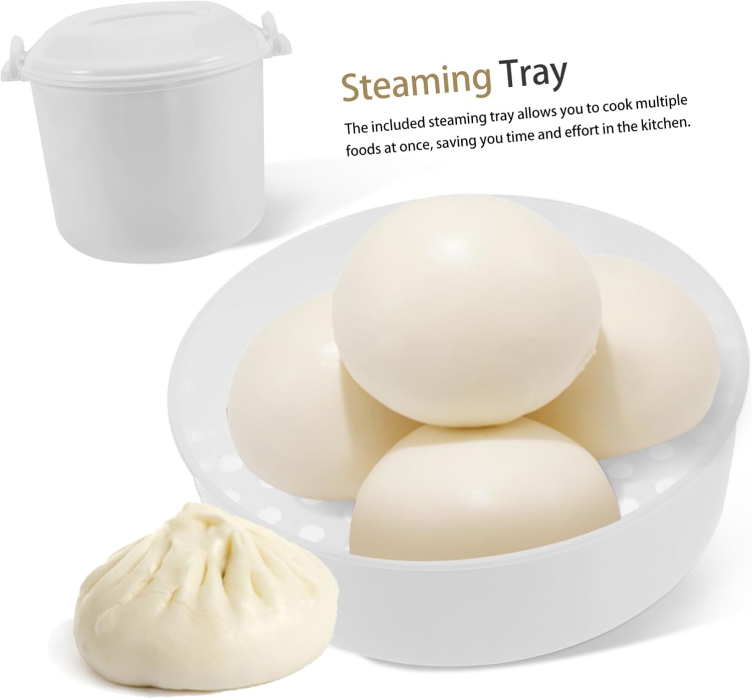 Zerodeko 3L Microwave Rice Cooker with Lid Portable Food Steamer for Rice and Meals Microwave Safe Container for Home and Meal Prep Use