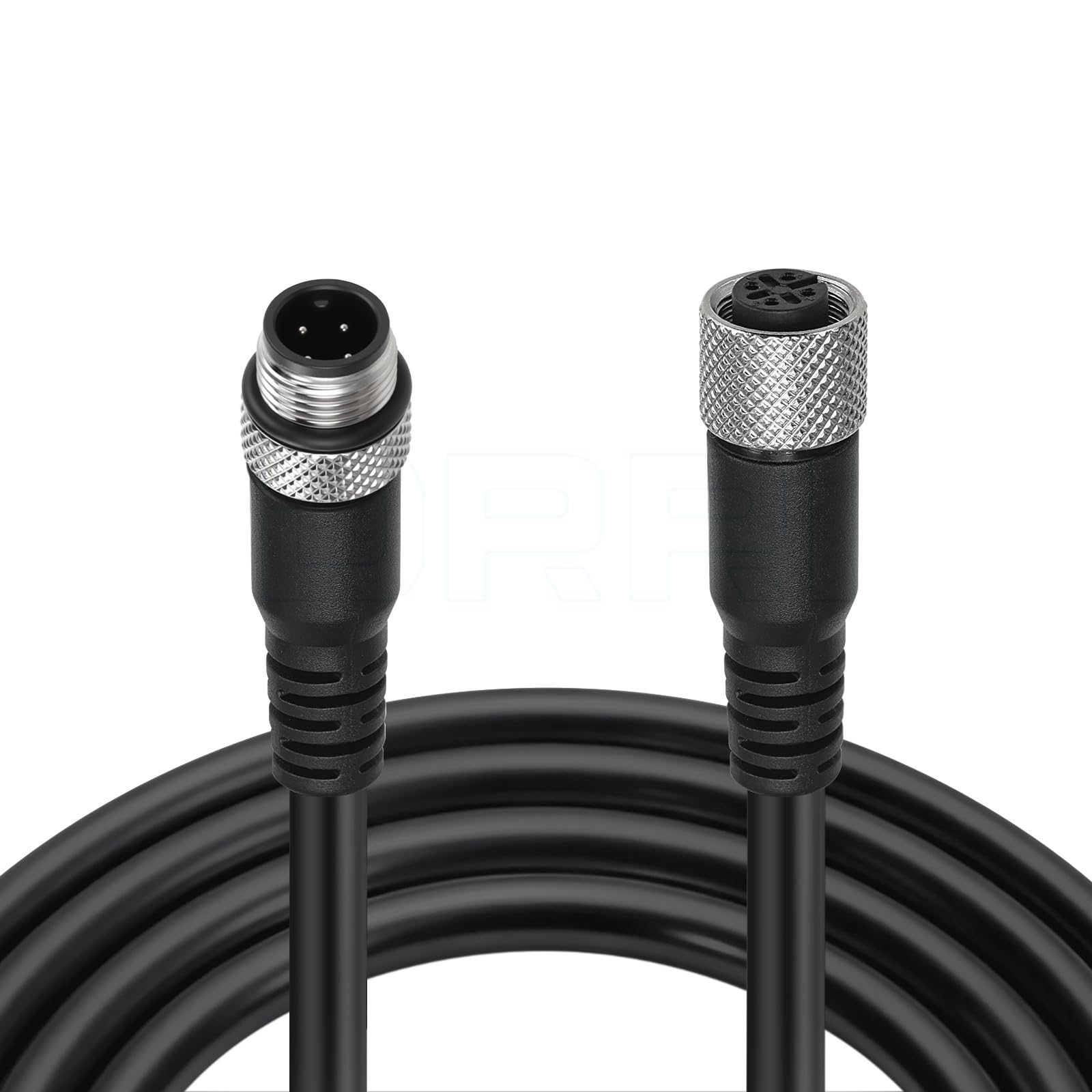 DRRI M12 Sensor Actuator Signal PUR Cable Waterproof A Coded 4-PIN Male to Female for DeviceNet, IO Link and Profibus