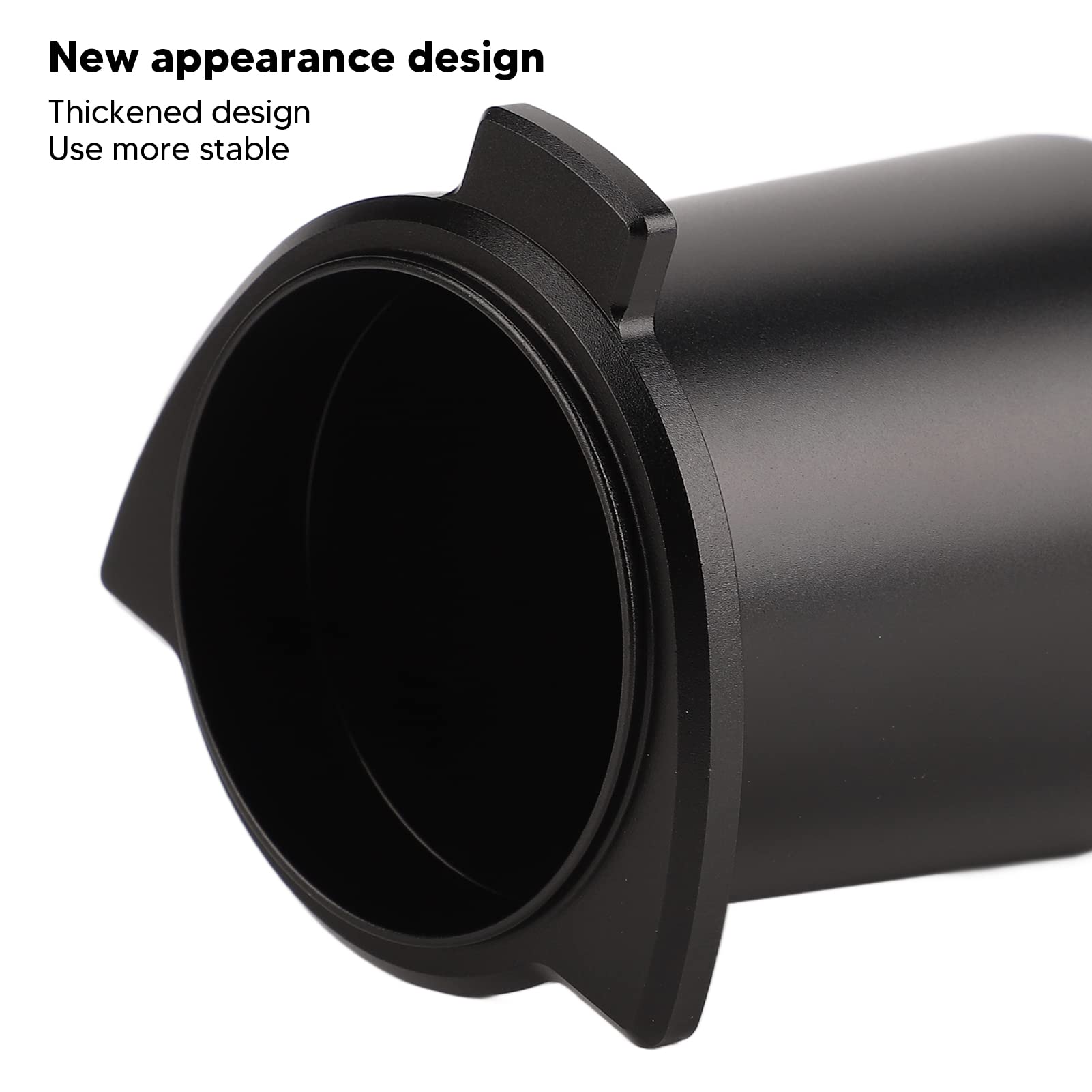54mm kubek dozujący kawę ze stopu aluminium młynek do kawy espresso kubek w proszku podajnik kawy w proszku część (Black)
