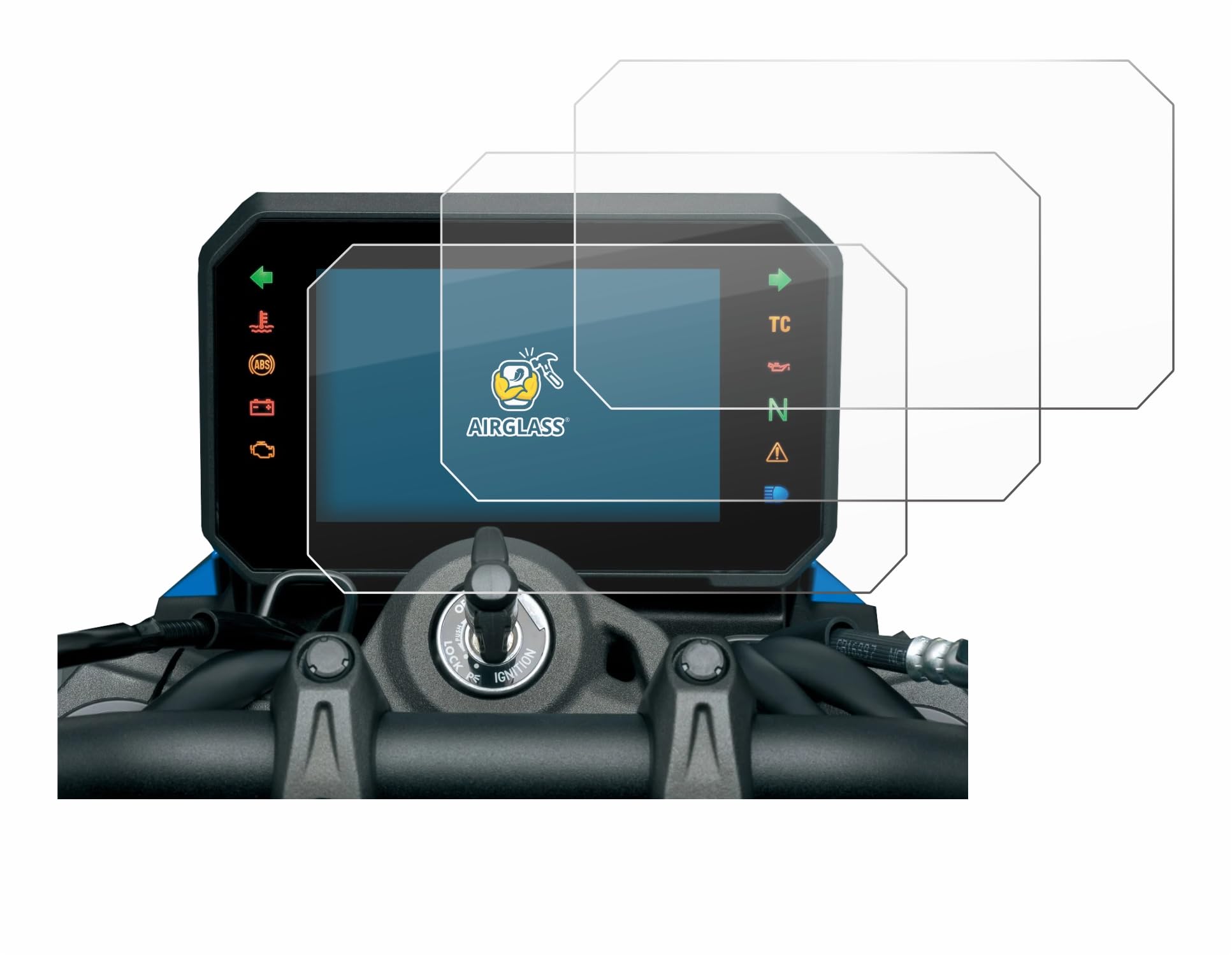 Protection D'écran Brotect AirGlass Pour Suzuki DR-Z4S 2025 – Verre Hybride 9H Anti-rayures, Sans Bulles, Anti-empreintes