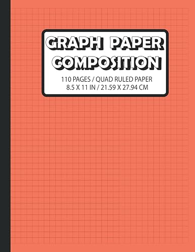 Graph Paper Composition Notebook Large Grid Notebook 8.5 x 11, Quad Ruled, 110 sheets (Graphed Notebook)