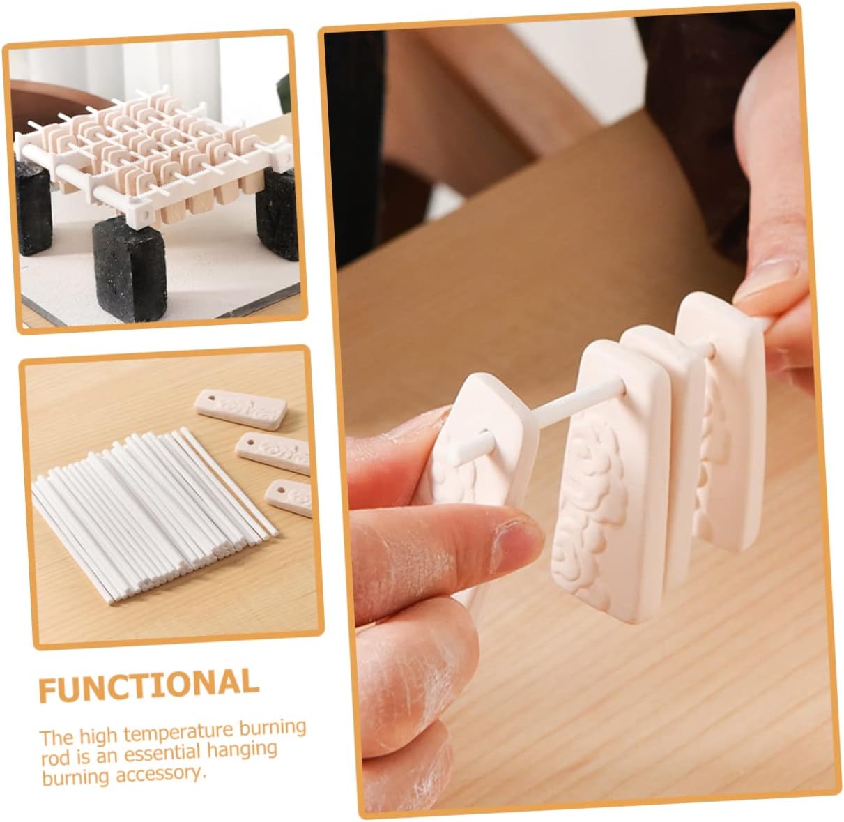 EPIGEIST 10pcs Hanging Burn Rods Firing Tools for Pottery and Jewelry Making Accessories for Ceramics and Pendants