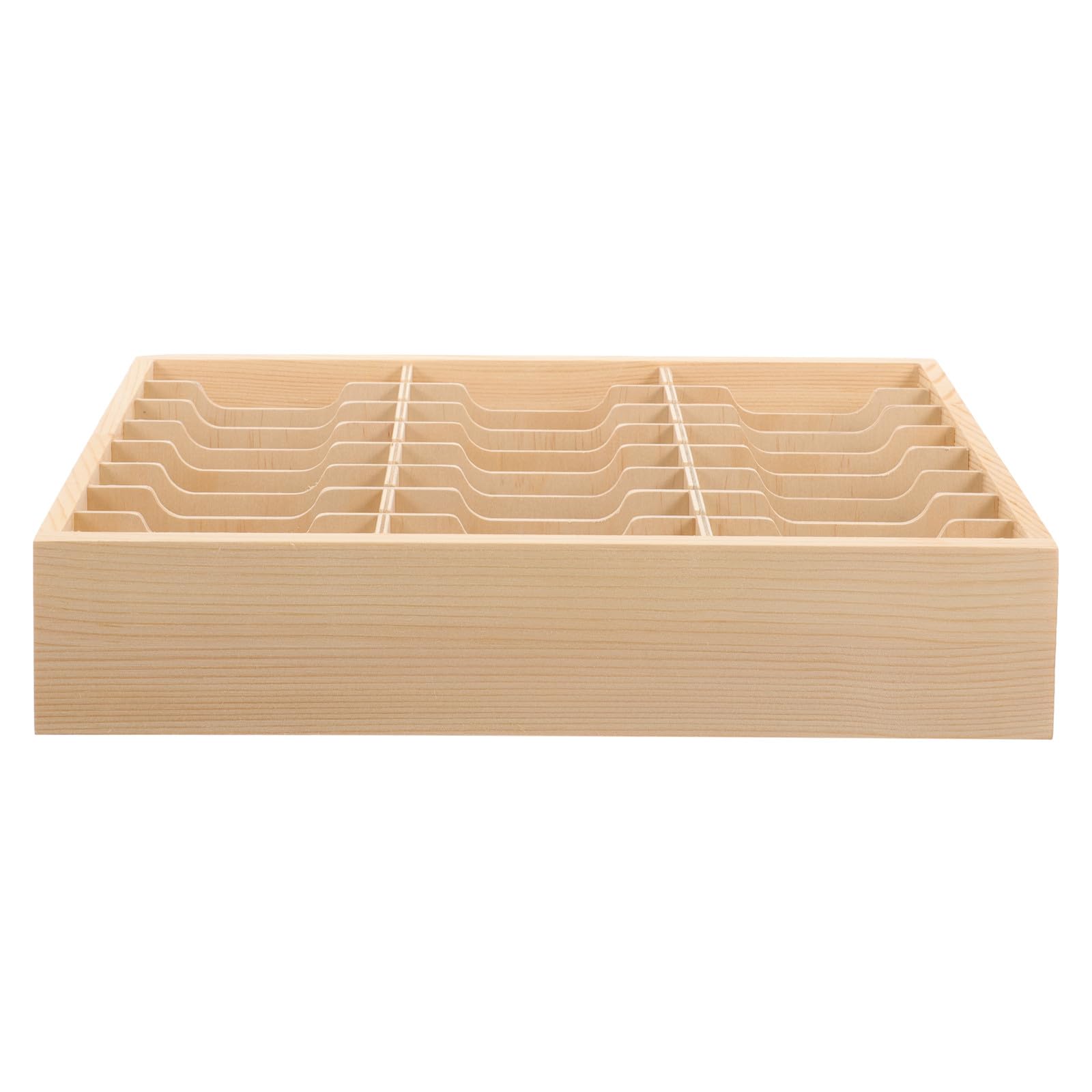 Scatola Porta Cellulare da Scrivania in Legno Multi Scomparti per Organizzazione di Cancelleria e Piccoli Oggetti, per Camera e Studio, Stile Rustico Semplice