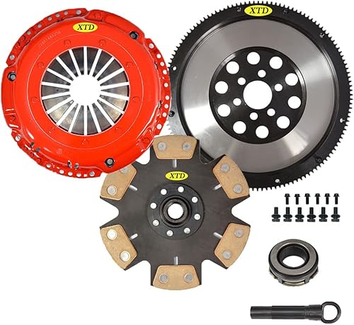 XTD Stage 4 Kit de embrague de cerámica compatible con VOLKSWAGEN GOLF JETTA BEETLE TDI 19L TURBO DISEL 1990 1991 VW CORRADO G60 18L SC