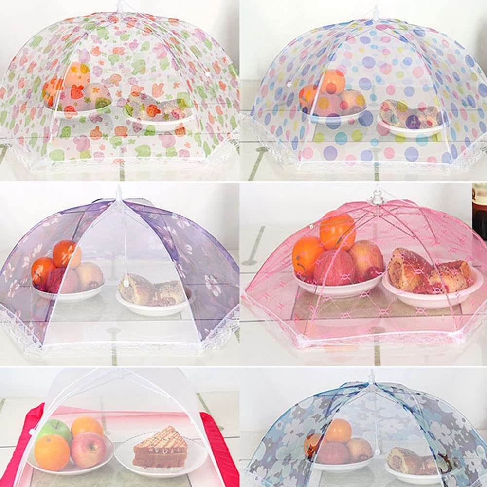 Reheyre 75x30cm Food Cover Food Tent, Pop-up Food Nets, Mesh Food Covers Tent Umbrella, Transparent Food Protector Tent, Patio Net for Outdoors, Screen Tents Protectors, Reusable and Collapsible Rand