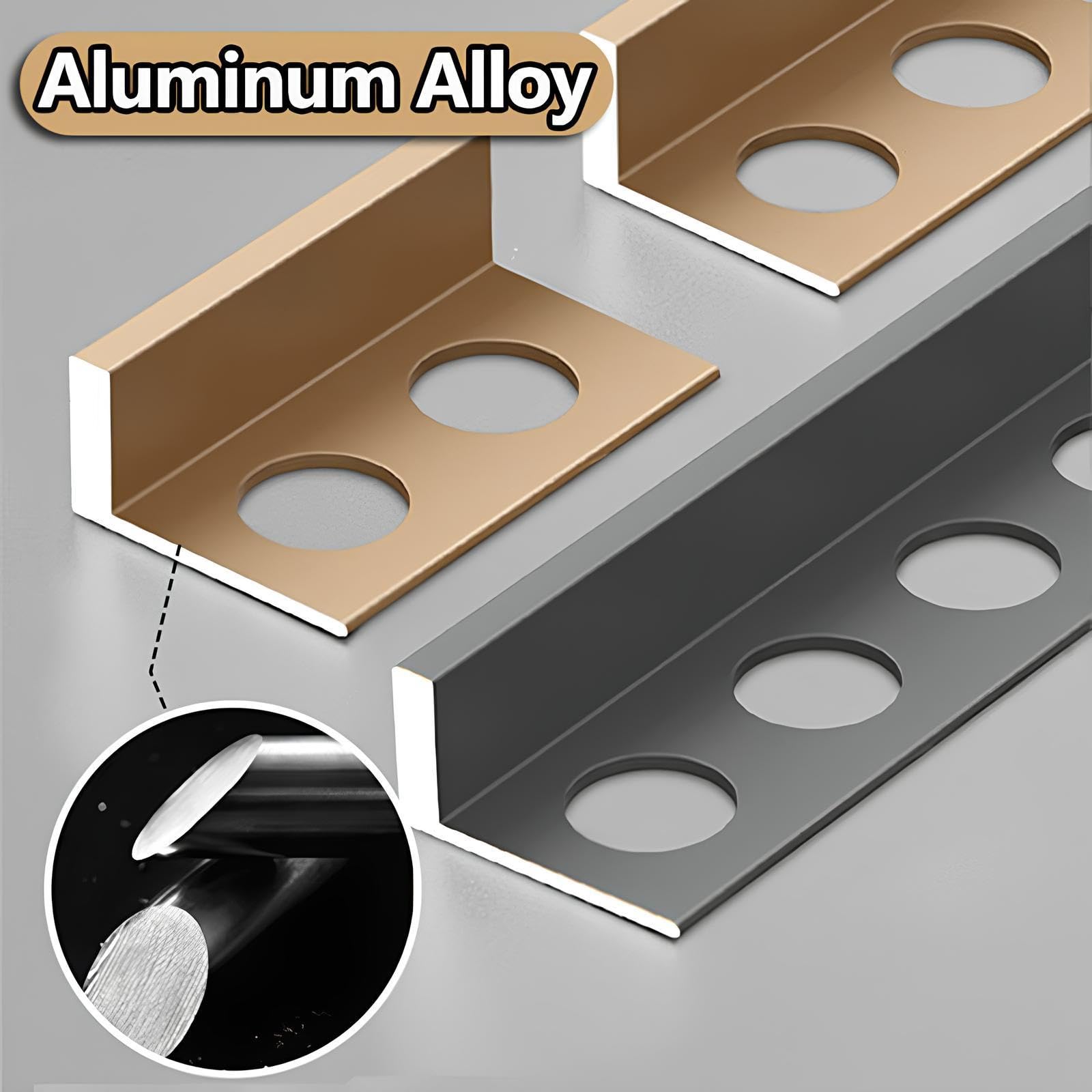 Aluminium Übergangsprofil Fliesenschiene L Profil Übergangsschiene 80-150cm