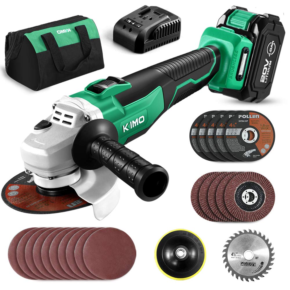 KIMO 20V Brushless Cordless Angle Grinder