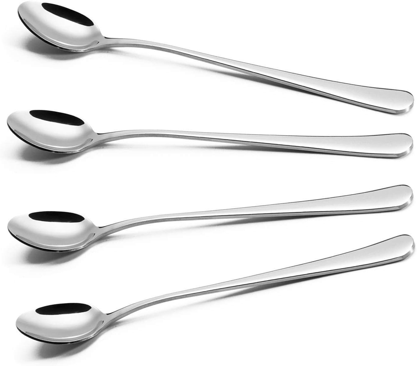 Vinsani Latte Spoons, Set of 4 Long Handle Spoons, Stainless Steel