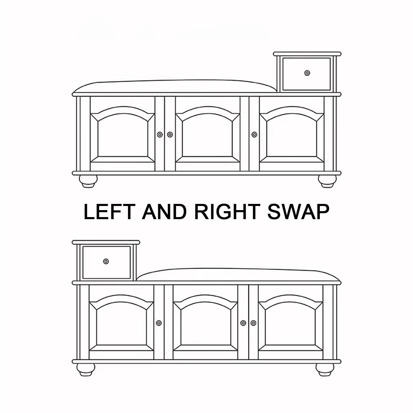 Banco Zapatero con Asiento con Cajón Hecho de Madera Maciza Almacenamiento Oculto para Entrada, Pasillo, Baño(80 * 35 * 60cm)