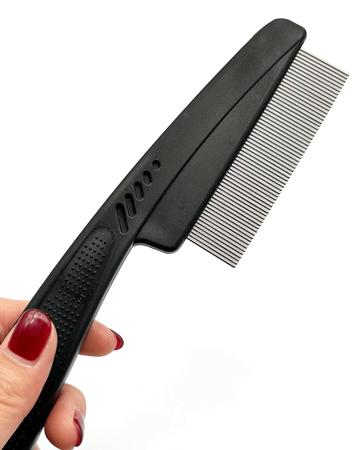 1Pc Black Multifunctional Stainless Steel Fine-Toothed Dandruff Comb, Professional Scalp Care Tool, Suitable for All Ages,Hair Combs,Beauty and Personal Care,Styling Tools and Appliances 1