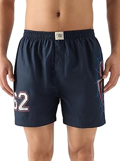 the souled store Official Spider-Man: 62 Men and Boys Navy Graphic Print Boxer Shorts Boxer Shorts for Men's Cotton Breathable Comfortable Elastic Waistband Printed Loose-Fit Casual Lounge Sleepwear-picture-13