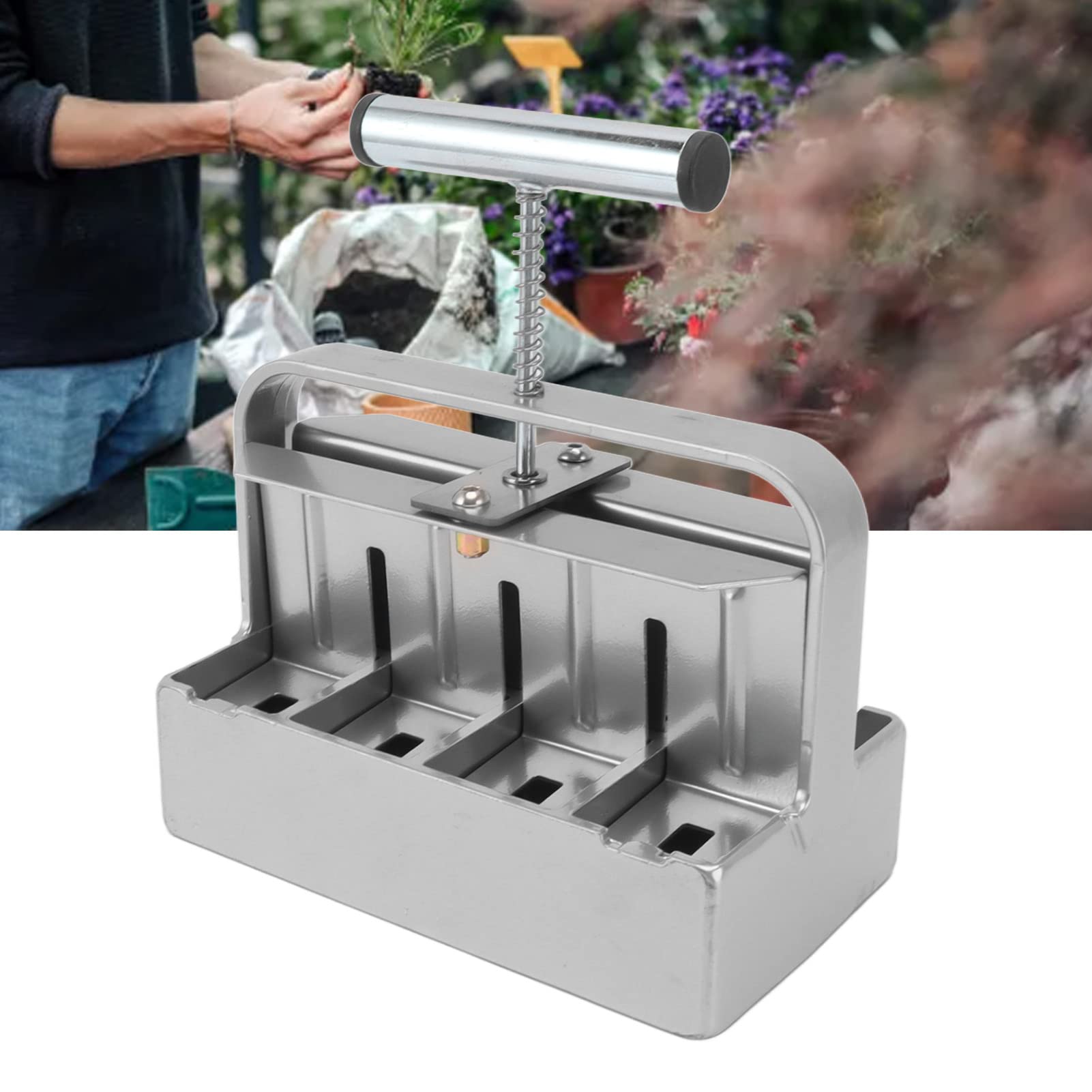 Rengue Bloqueur de Sol, Fabricant de Blocs, Blocs Rapides de 8 Pièces de 4 Cm pour Le Démarrage des Graines, Idéal pour Les Plantes Extérieures et Les Pépinières