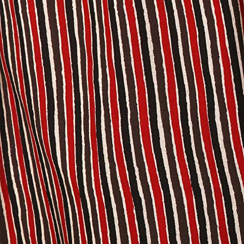 Image of Yash Gallery Women's High Rise Cotton Striped Loose Palazzo