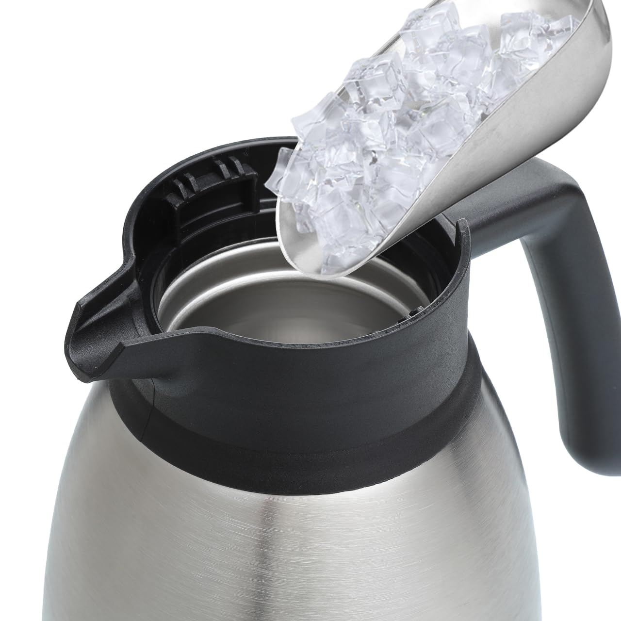 Jarra térmica de café de 34 onzas/1 litro, dispensador de bebidas calientes aislado, dispensador de café al vacío de acero inoxidable de triple pared para mantener el agua, té, café caliente o frío