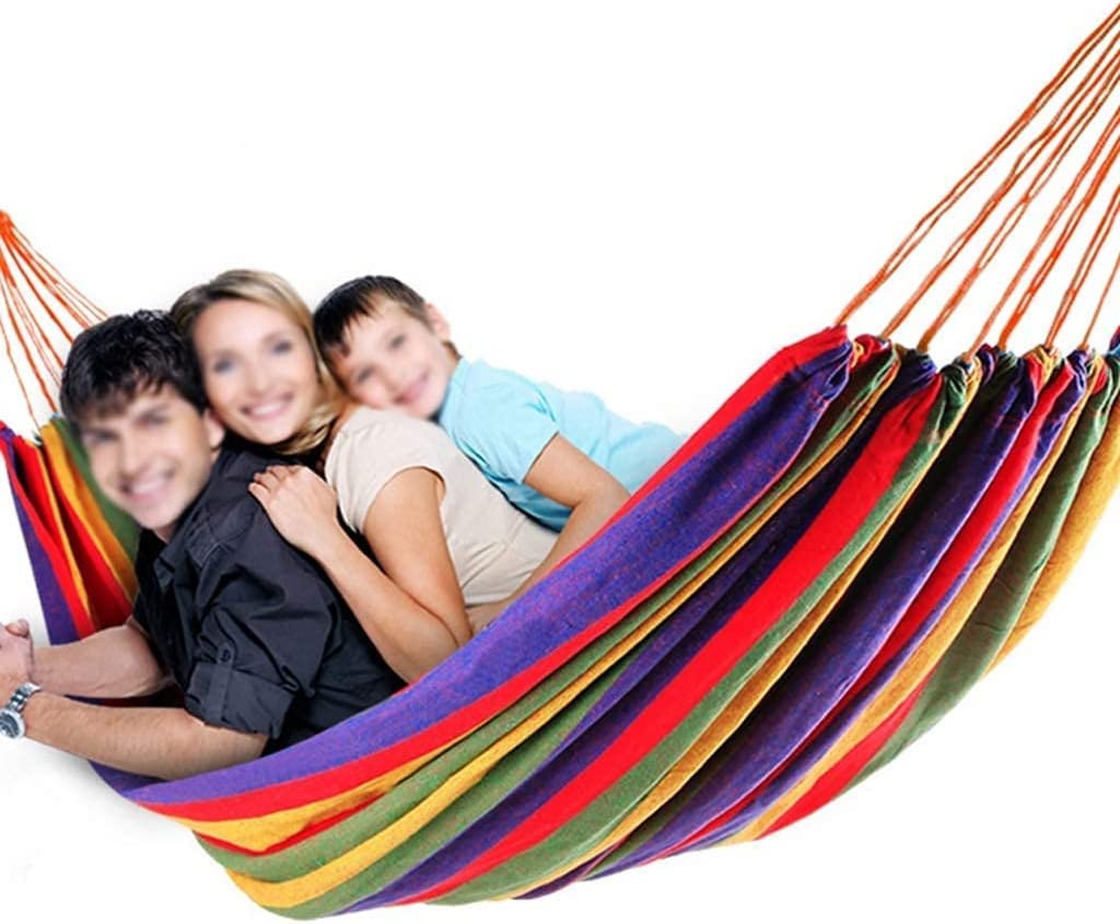 Hamak Hamaki Rekreacja Wypoczynek Na Świeżym Powietrzu Hamaki Płócienne Ultralekki Hamak Kempingowy Hamak Przeciw Przewróceniu Się Gospodarstwa Domowego Dla Turystów Hamak kempingowy (Color : Blue,