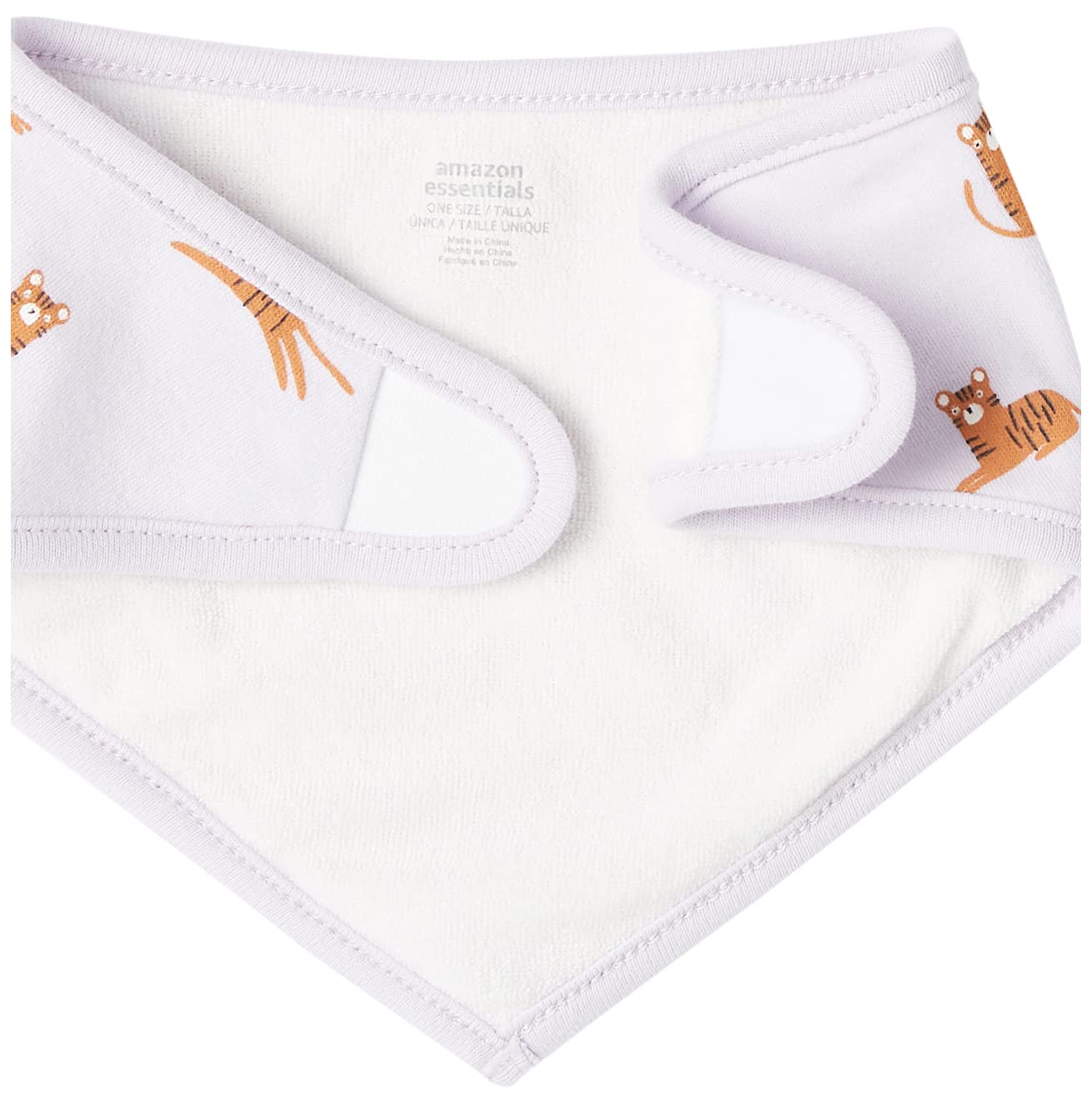 Amazon Essentials Set Bavaglino Unisex Bambini e Ragazzi, Pacco da 6, Confezione da 6 Gatti Lilla, Taglia Unica