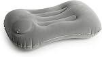 1 Multi-Purpose Inflatable Pillow, Suitable for Travel, Home, Work, and Camping-Foldable, Portable Press-on Neck Pillow, Comfortable for Sleeping Anytime, Anywhere,Grey