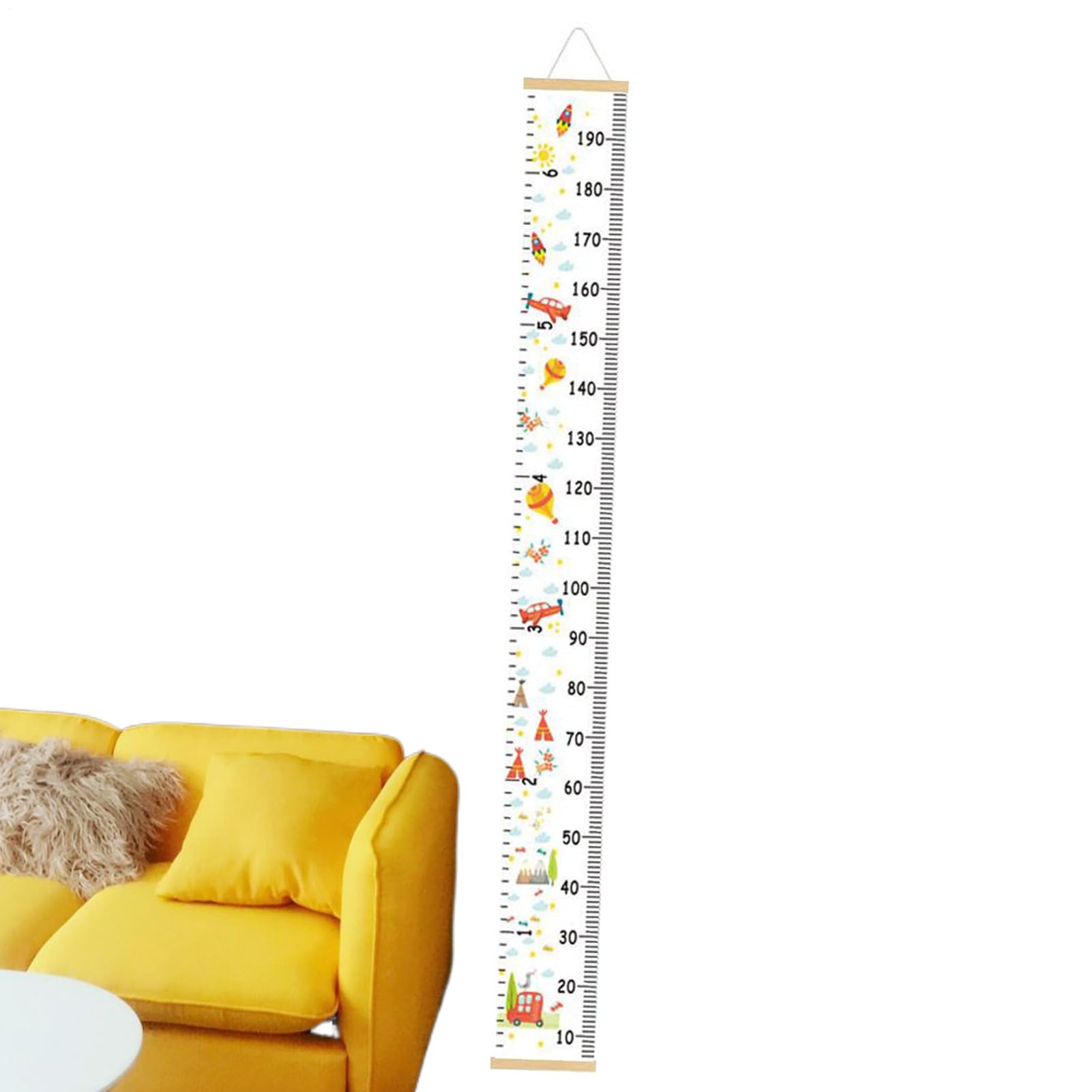 Altímetro para niños y cinta métrica de longitud para pared de dormitorio infantil