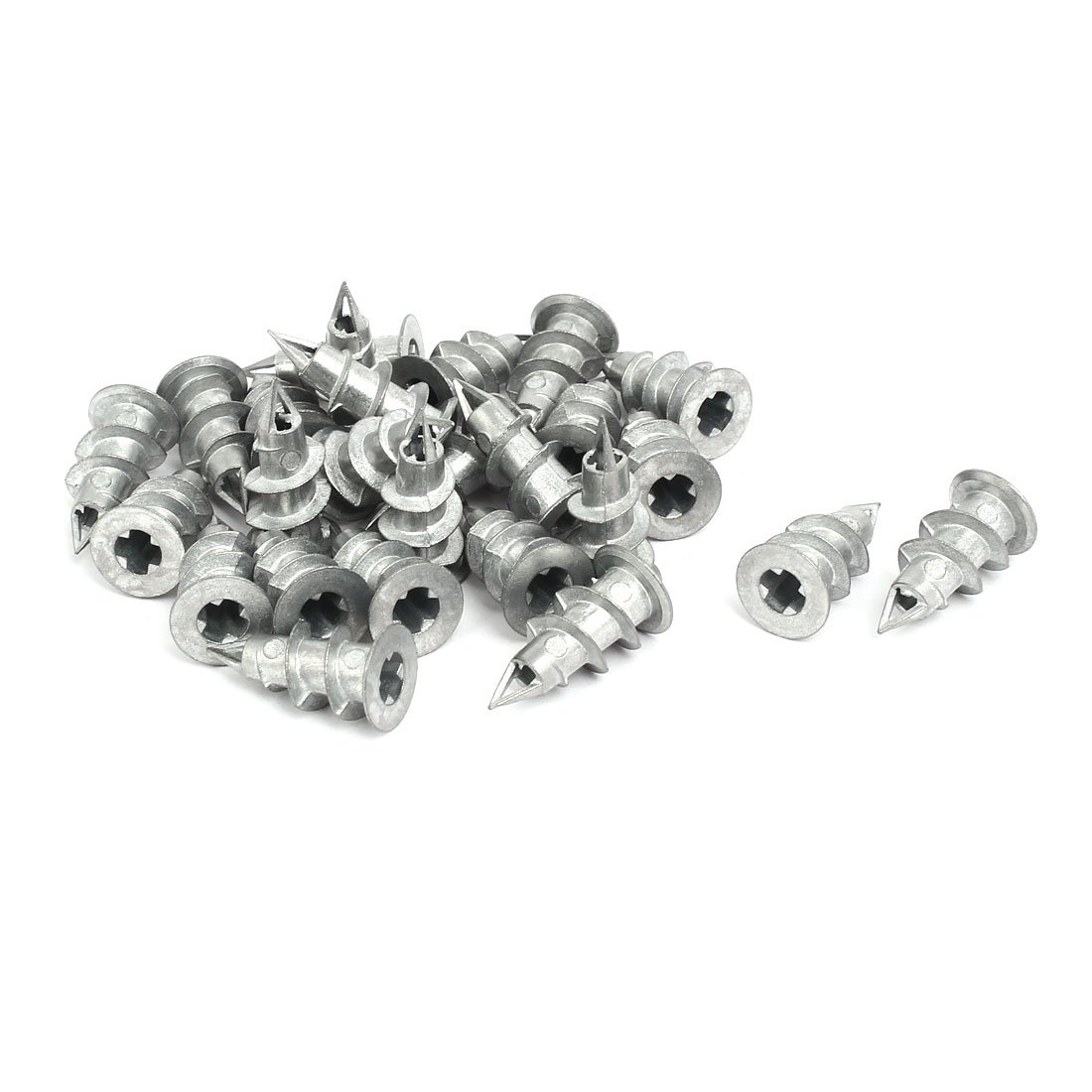 Aexit 14mmx28mm Zinc Alloy Pointed Tip Hollow-Wall Self-Drilling Drywall Anchor 25pcs (653fac4b209fec58c0e1b336aeeb530a)
