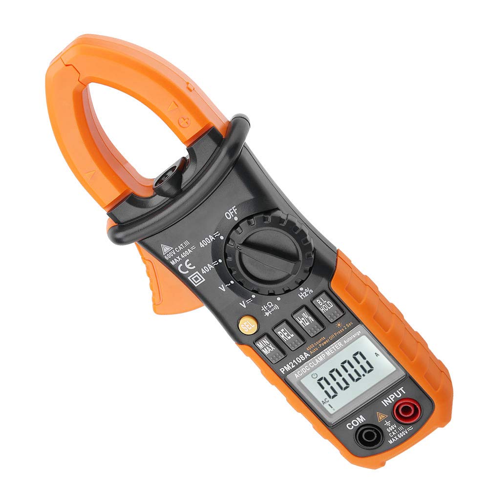 PEAKMETER PM2108A Pinza amperimétrica digital profesional AC DC Tensión Corriente Resistencia Capacidad Frecuencia Instrumento de medición para electricistas Ingenieros Técnicos