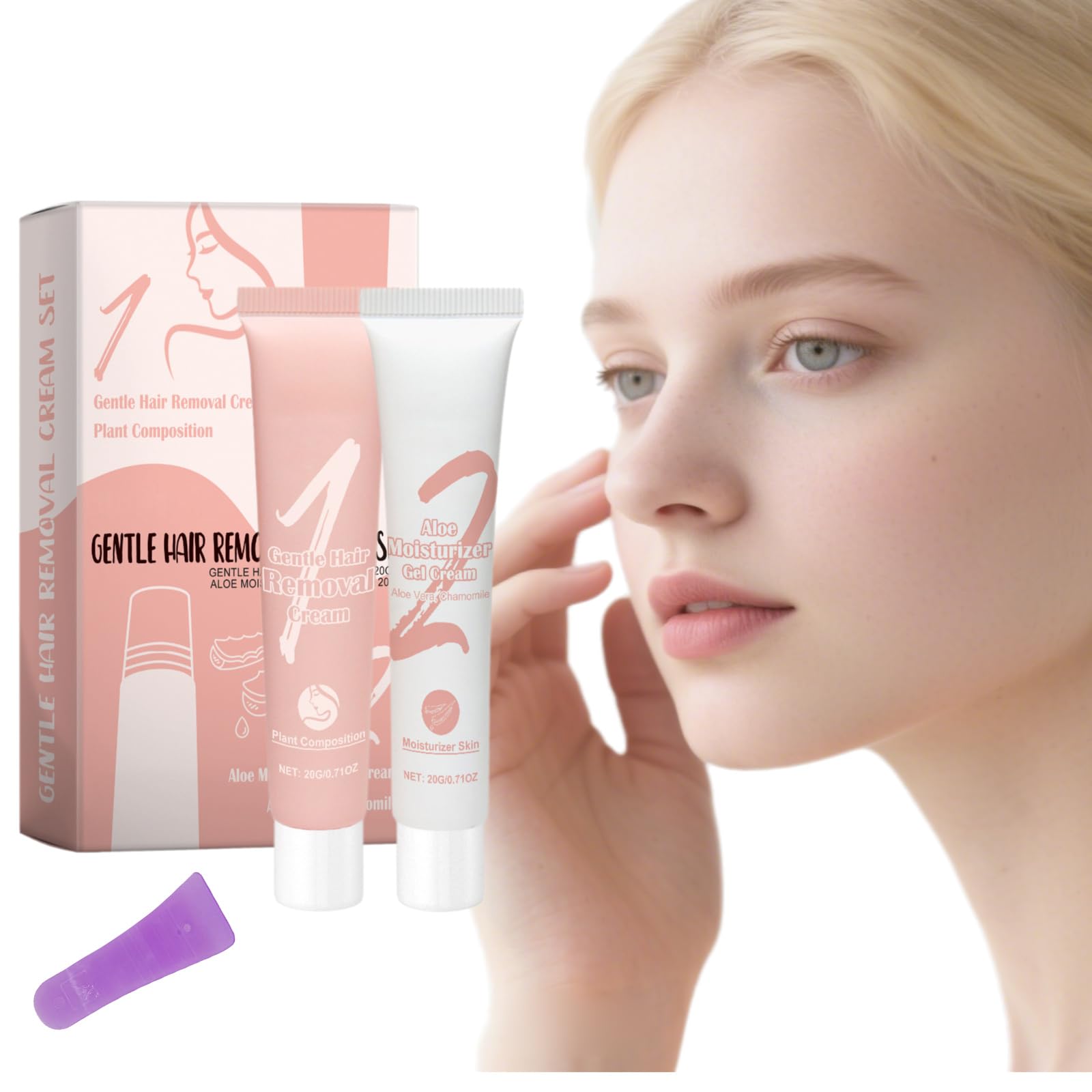 Facial Hair Removal for Women Painless Gentle Hair Removal Hair Remover Cream for Face