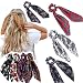 8 pcs Floral Print Scrunchie Women Hair Scarf Elastic Hairband Bow Hair Rubber Ropes Girls Hair Ties Accessories