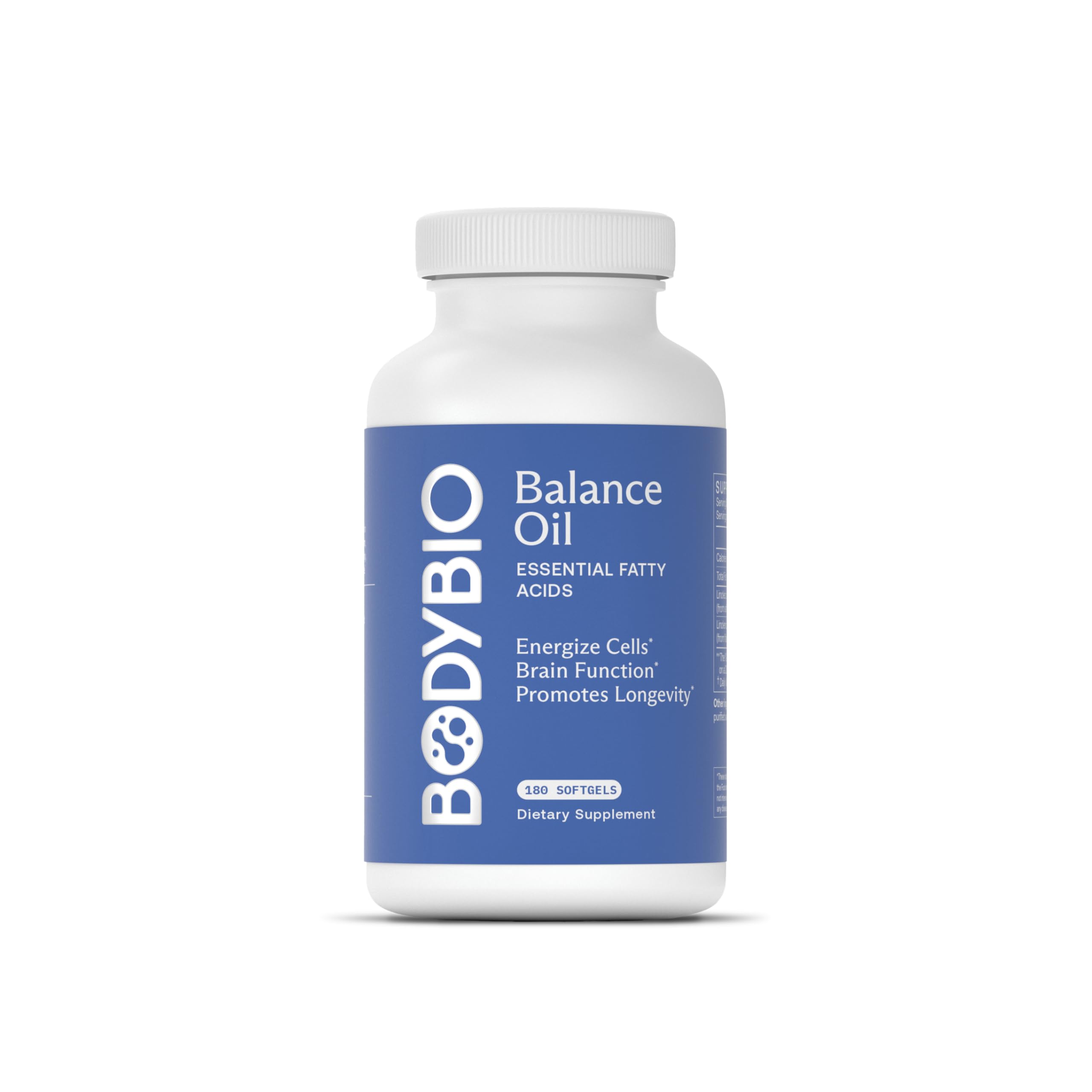 Balance Oil - Omega 3 6 Supplement – Cold-Pressed Safflower & Flaxseed Oil – Supports Brain Function, Healthy Skin, and Mood