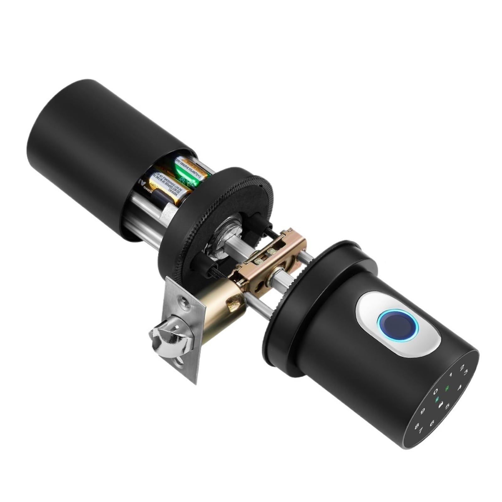 KIEEQGAK Smart Knob Fingerprint Door Lock，4 in 1 Keyless Entry Door Knob Lock，with Handle APP/100 Fingerprints/IC Cards/Passcode