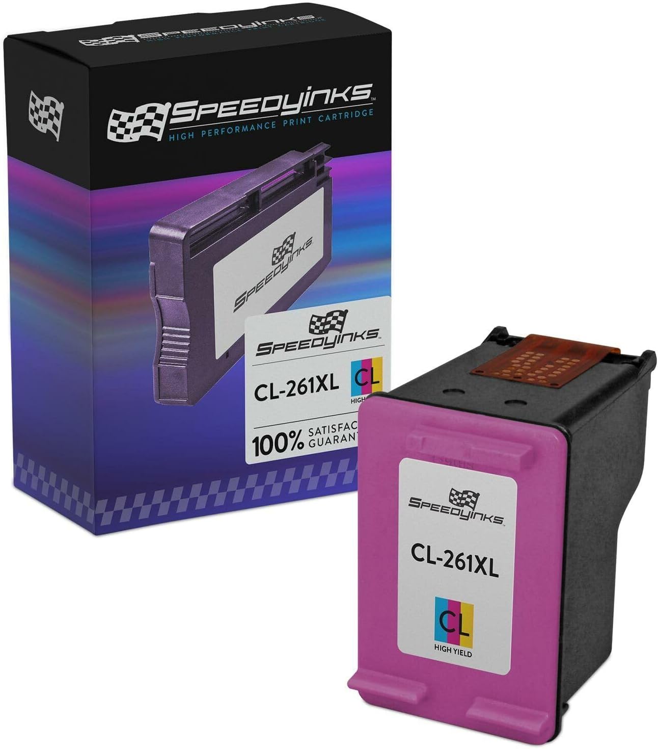 SPEEDYINKS Remanufactured Ink Catridge Replacement for Canon CL-261XL High Yield (Color) Compatible with Canon PIXMA TR7020, PIXMA TS5320, PIXMA TS6420