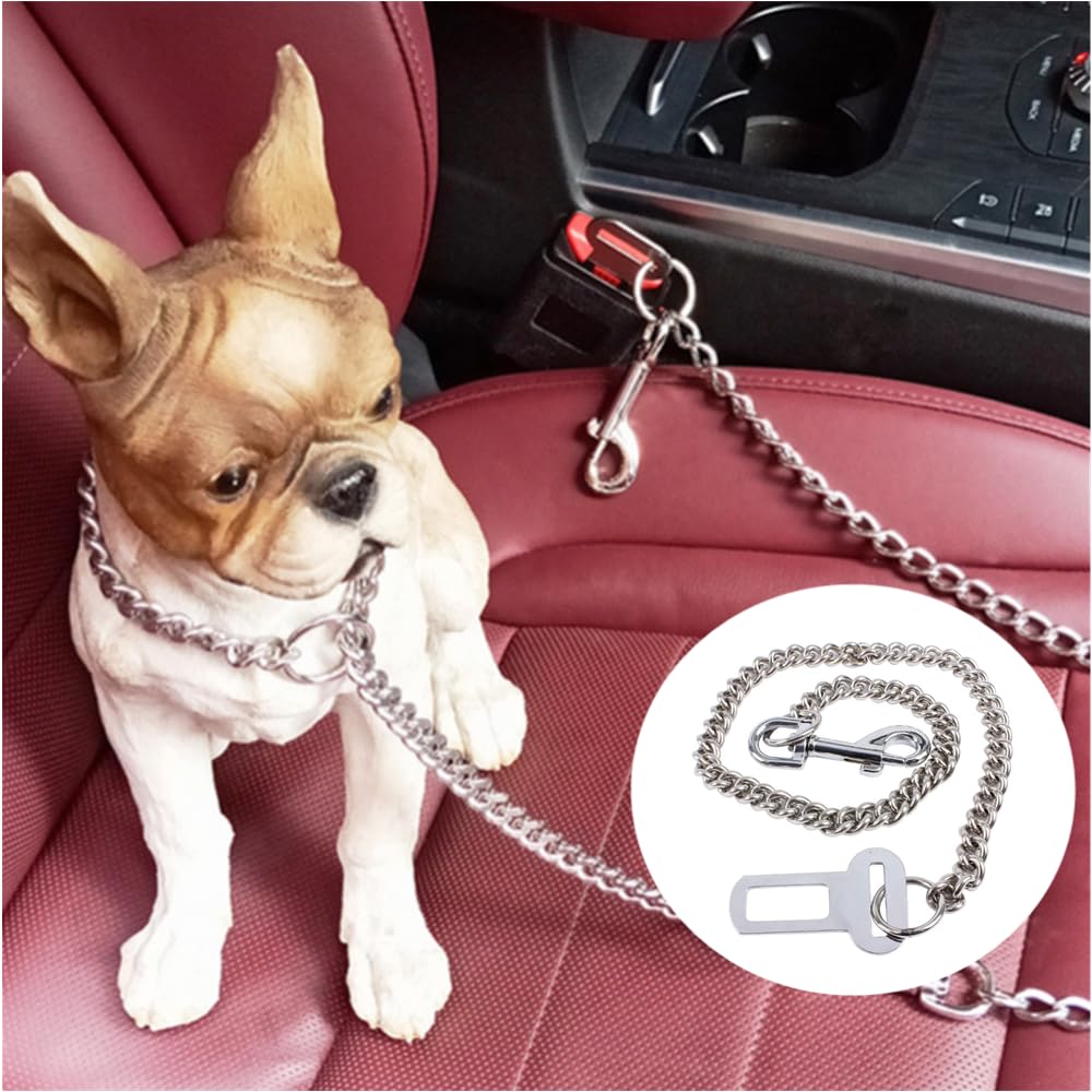Dog Seat Belt for Car - Stainless Steel Pet Safety Restraint, Vehicle Travel Harness & Crash-Proof Tether Small Breed dogCarLeash Strap (Fits Most Cars & SUVs)- 24inch - image 7