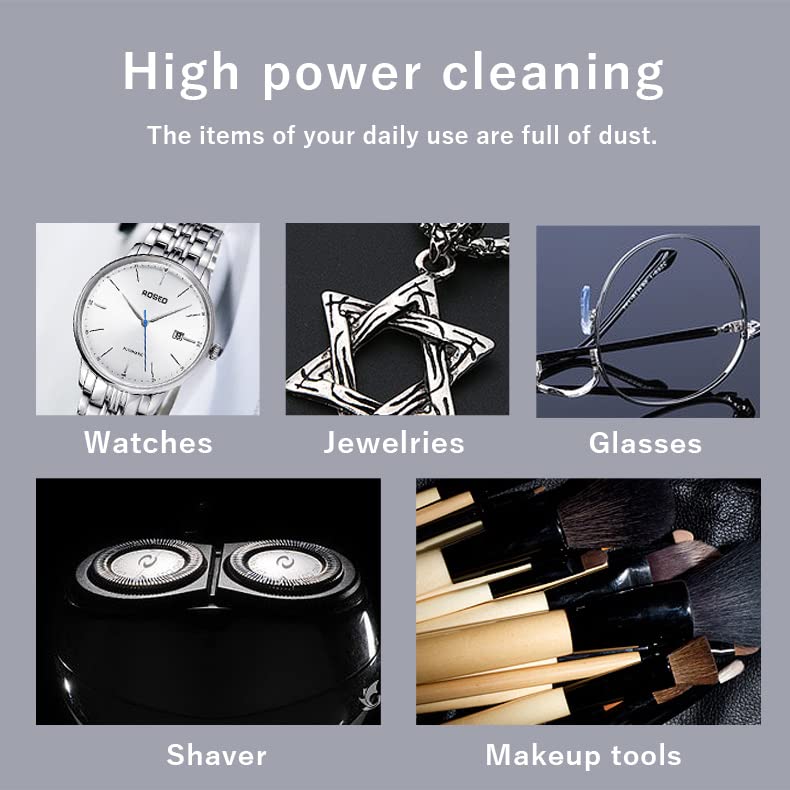 Miniatura 4 de Limpiador ultrasónico para anteojos, anillos, monedas, joyería, reloj con temporizador digital DL240 (Balck)