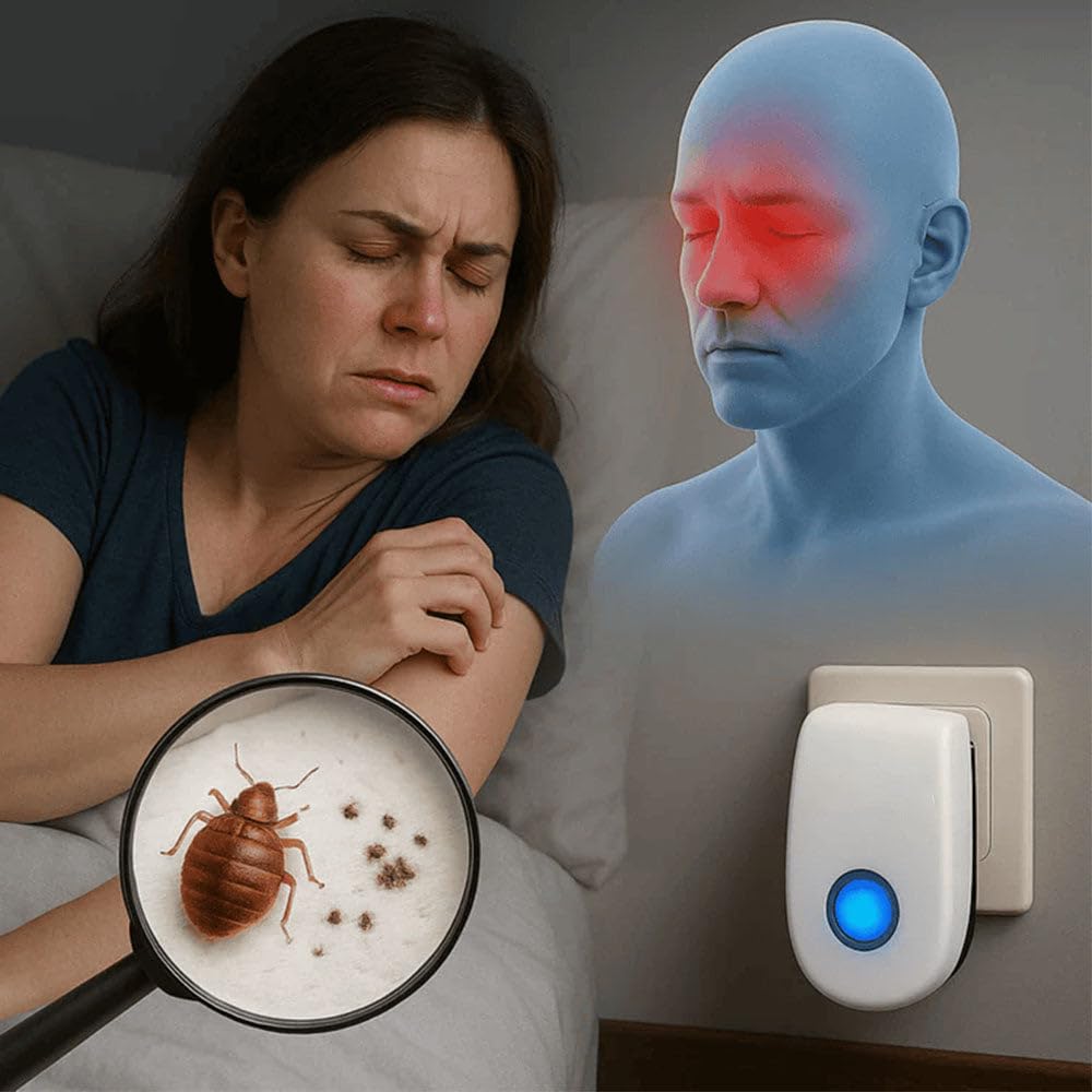 Festberg ShineVest Ultraschall-Schädlingsbekämpfer, 6er Set Elektronischer Insektenschutz für Innenräume, Effektive Abwehr gegen Moskitos, Kakerlaken, Mäuse, Spinnen und Fliegen