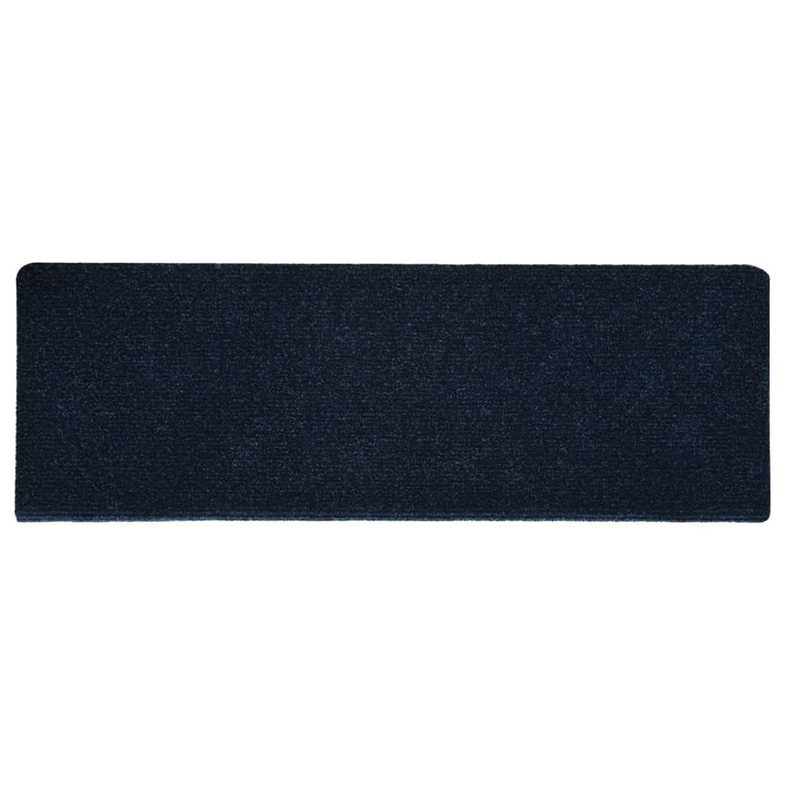 Tidyard Tapis d'escalier 15pcs Tissu aiguilleté|Marchettes d'escalier|pour Enfants Aînés Animaux De Compagnie|Antidérapant Pose Rapide Facile|Tapis Coin Tapis Antidérapant Auto-adhésif|65x25cm Bleu