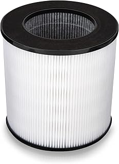 (Only Compatible with KJ150 Black+White Air Purifier)Druiap Air Purifier Replacement Filter, H13 True HEPA High-Efficiency Filter, 360° Rotating Filter Air, Not compatible with KJ80 Model Air Purifier