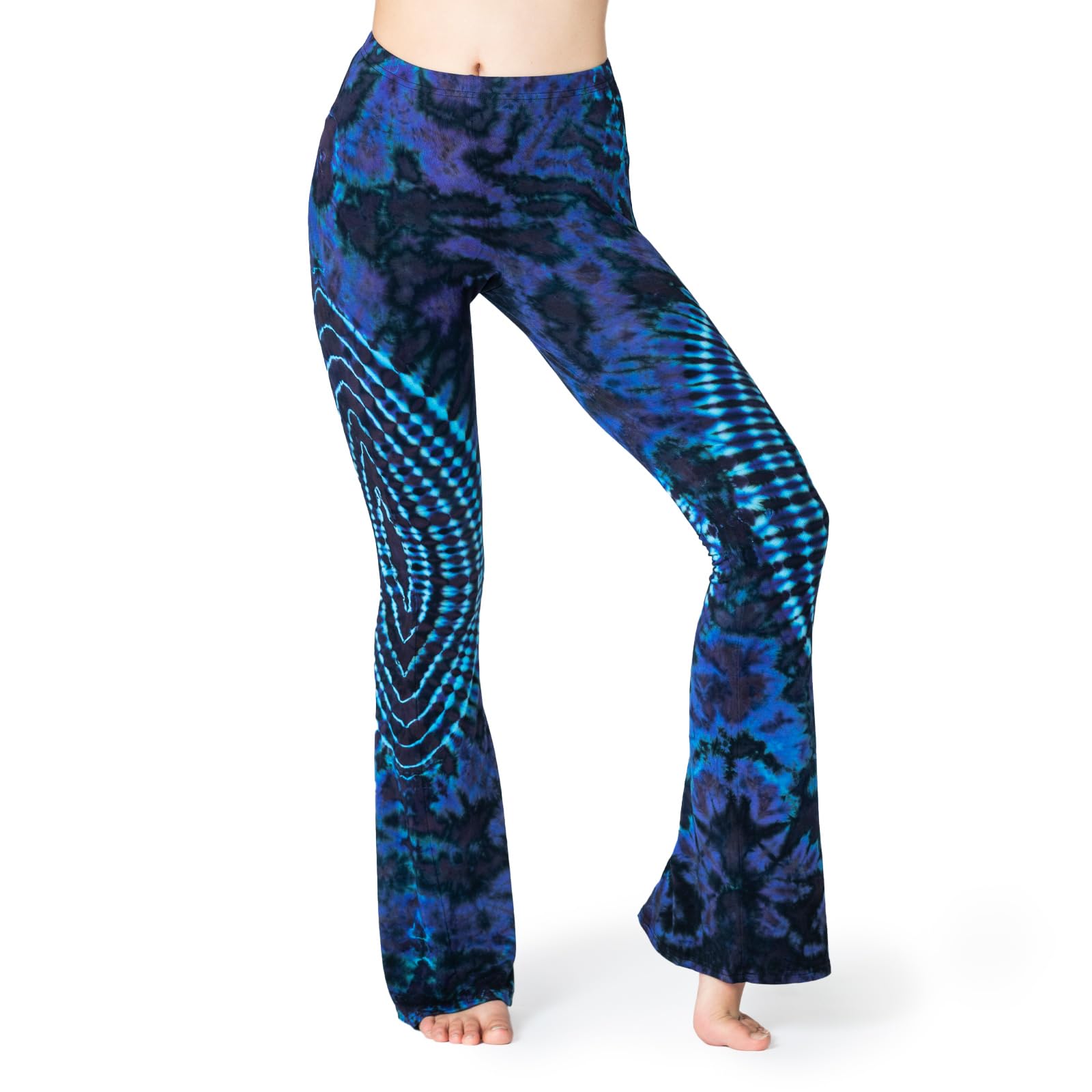 PANASIAM Leggings Batik with Flare, Purple, L