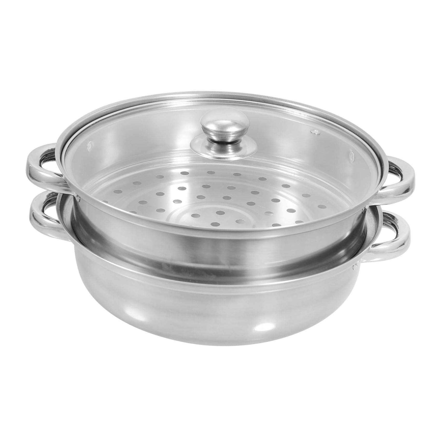 COLLBATH Vaporera Tapa y Asa Para Cocina y Restaurante Usos Múltiples Estofados Sopas y Cacerolas
