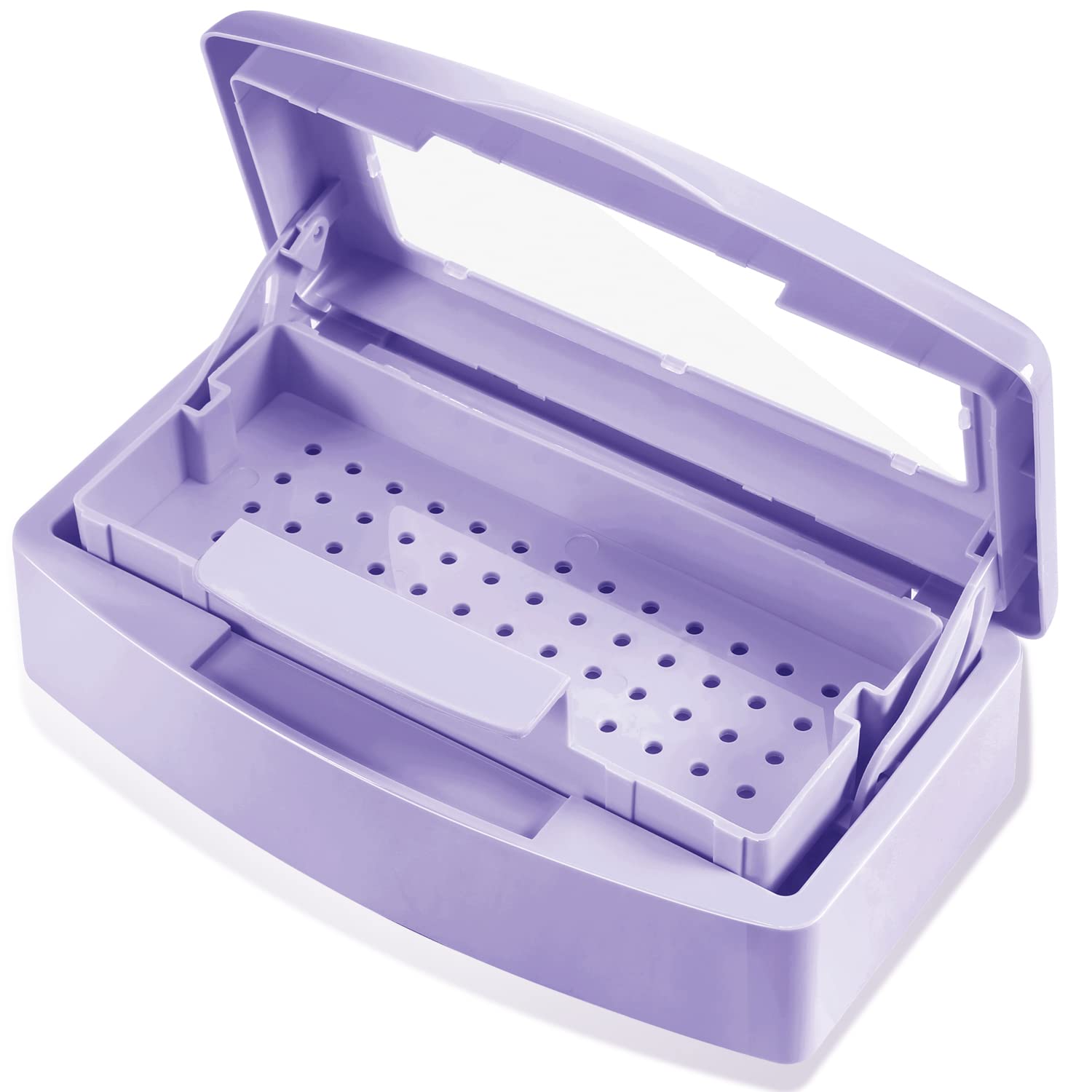 Machine-Ya Plastic Sterilizing Tray,sterilization box,nail art tool sterilizer tray, Sterilizer Tray Box Nail Art Salon Sterilizing Too（Purple）