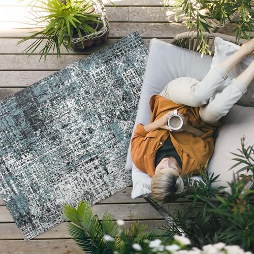 Tapis de balcon imperméable et résistant 120x180 cm pour extérieur