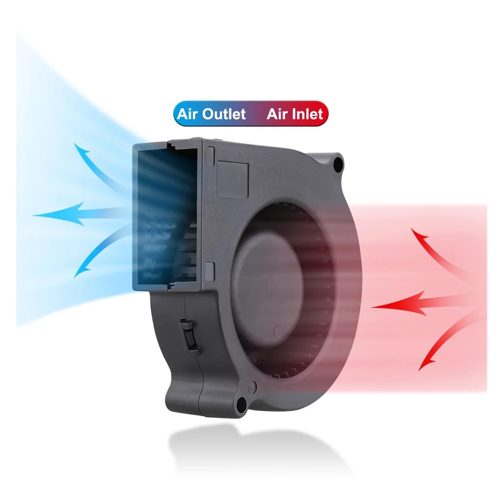 2 SZTUK 7525 Wentylator dmuchawy DC 12 V 2Pin Bezszczotkowa wirówka Turbo 3200 obr./min